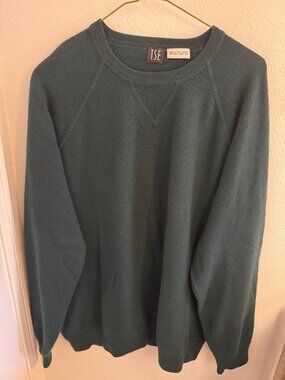 TSE Hunter Green Cashmere Crew Neck Pullover Sweater